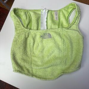 Frankie Collective reworked up-cycled fuzzy North Face corset Large